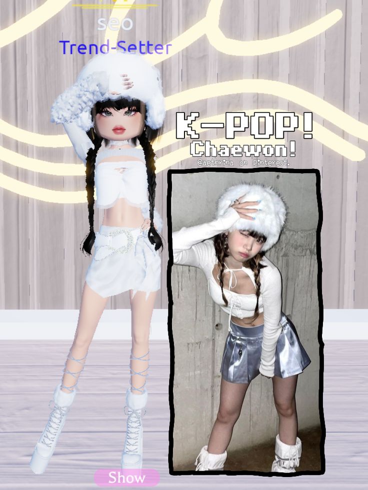 k pop white dress