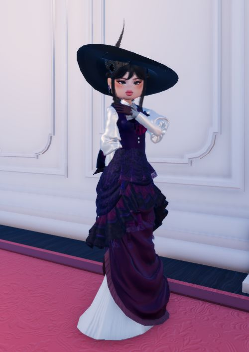 Victorian mourning themed outfit in dti